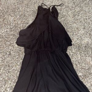 Halter top black dress